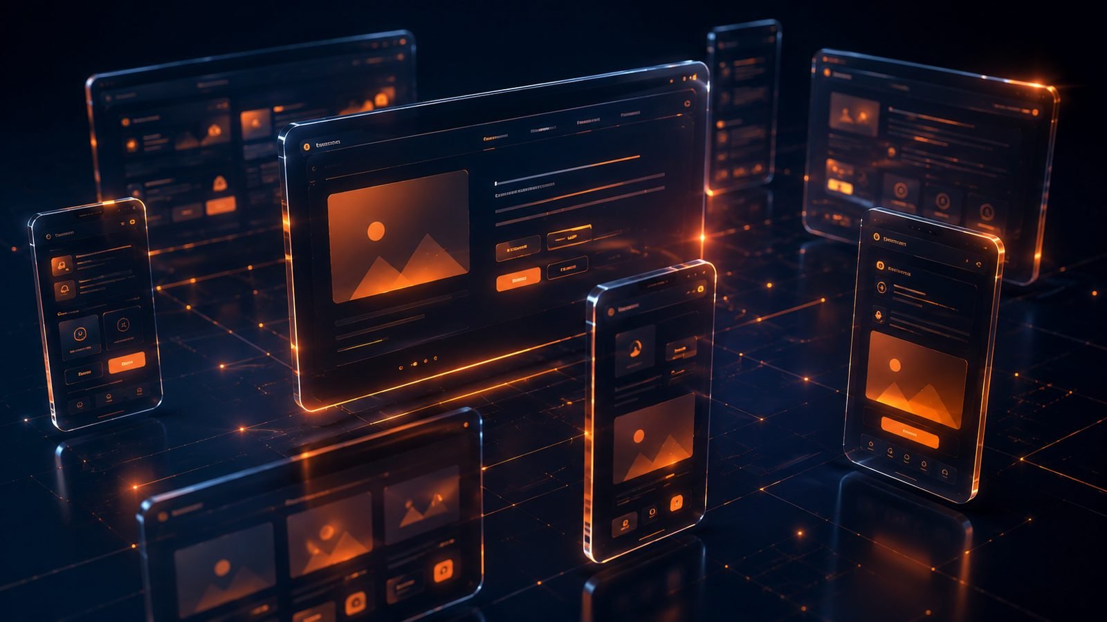 Website and app development dashboard with real-time analytics